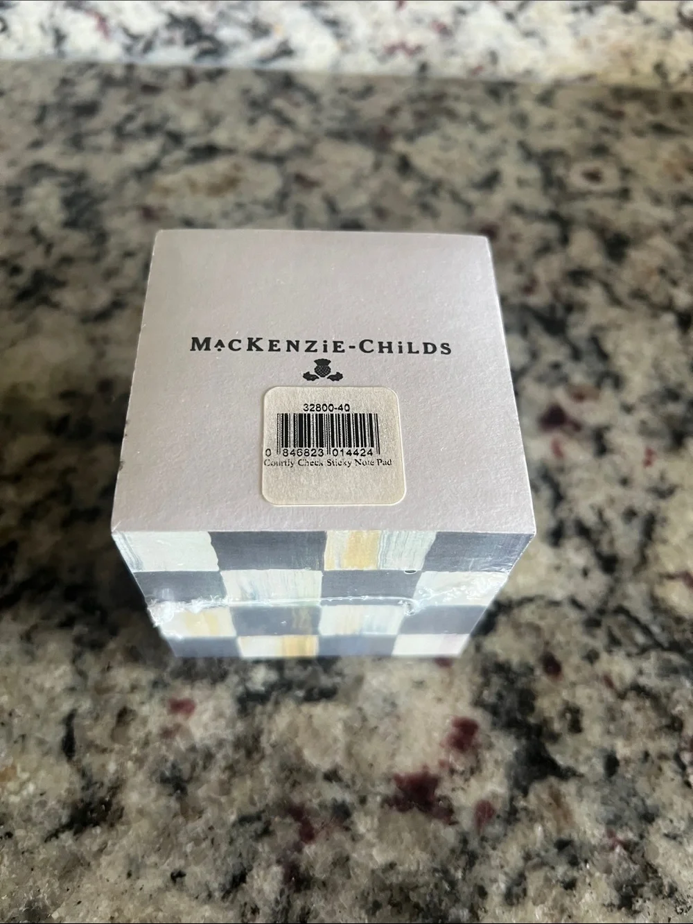 Mackenzie-Childs Courtly Check Sticky Note Pad. 650 sheets. New in packaging